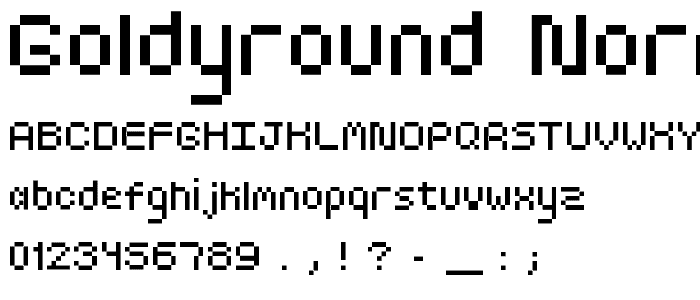 GoldyRound Normal font